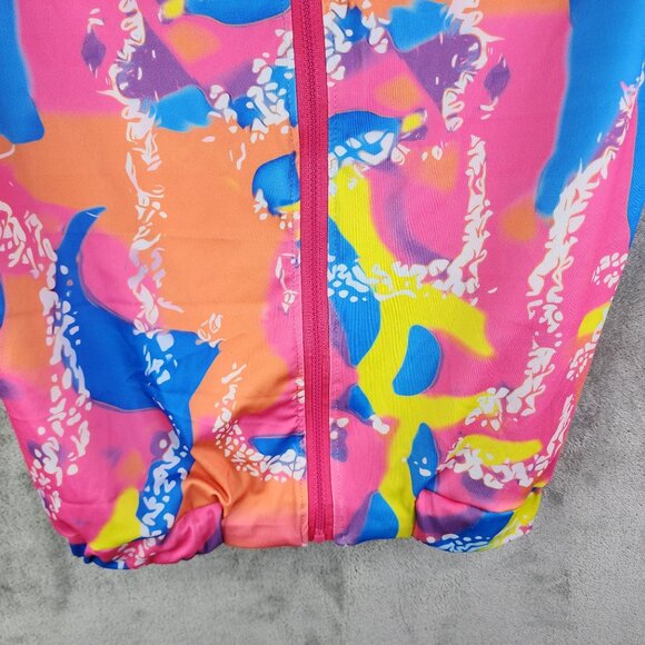 Mens Colorful Ken Costume Vest Jacket Full Zip Retro Sleeveless Disco Size S - Picture 3 of 10